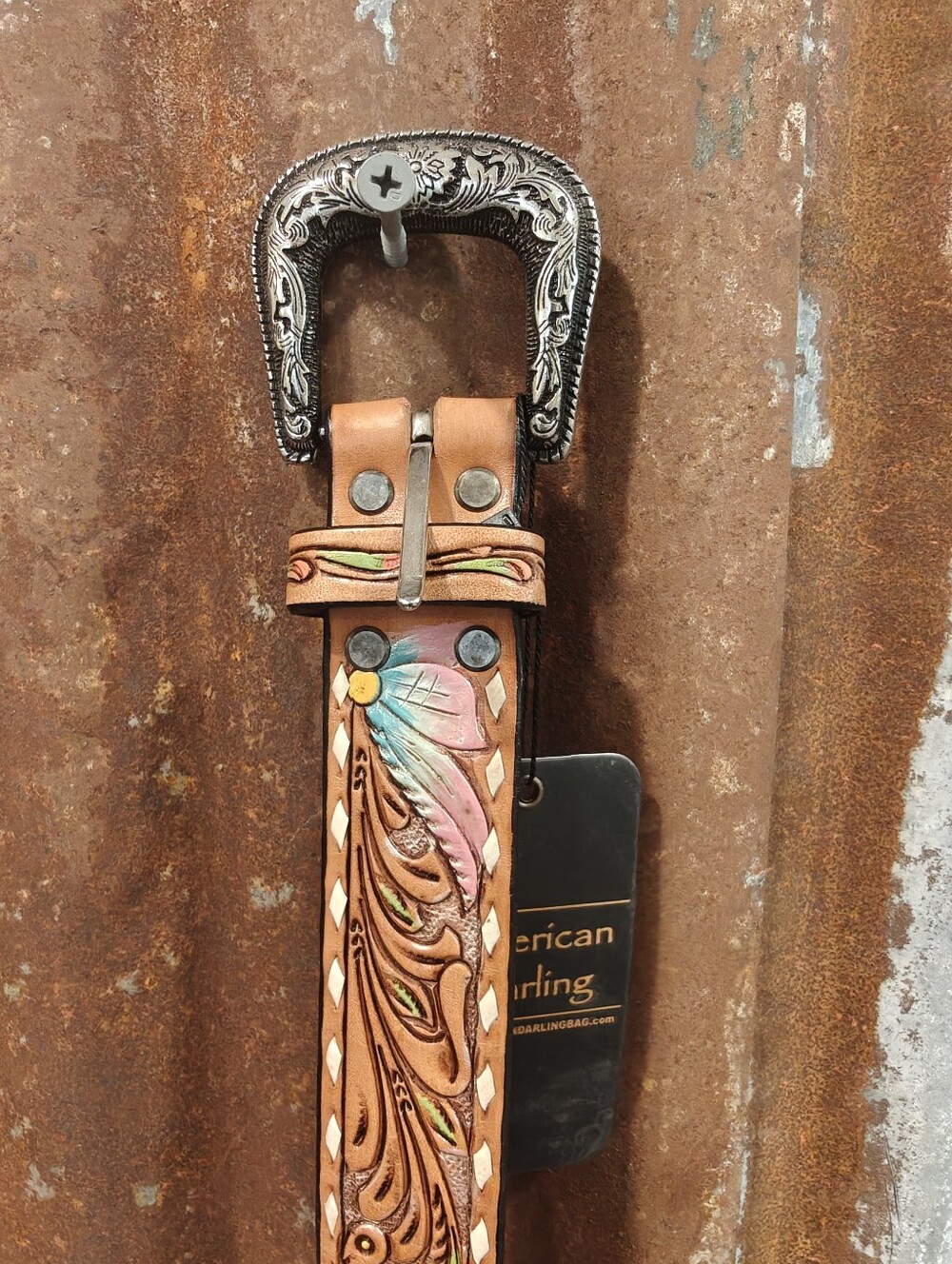American Darling 32" Tooled Leather Belt